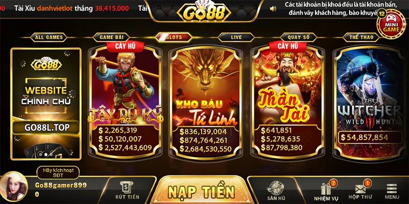 Slot game đa dạng